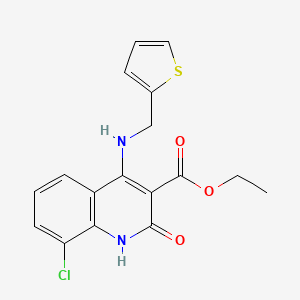 molecular formula C17H15ClN2O3S B6583613 ethyl 8-chloro-2-oxo-4-{[(thiophen-2-yl)methyl]amino}-1,2-dihydroquinoline-3-carboxylate CAS No. 1251602-19-3