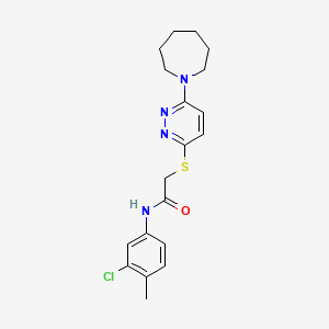 molecular formula C19H23ClN4OS B6583635 2-{[6-(azepan-1-yl)pyridazin-3-yl]sulfanyl}-N-(3-chloro-4-methylphenyl)acetamide CAS No. 1251568-96-3