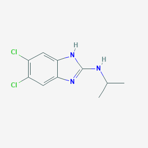 molecular formula C10H11Cl2N3 B065837 5,6-Dichloro-2-(isopropylamino)-1H-benzimidazole CAS No. 176161-55-0
