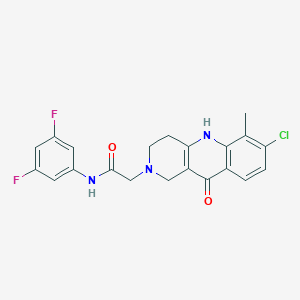 B6583800 2-{7-chloro-6-methyl-10-oxo-1H,2H,3H,4H,5H,10H-benzo[b]1,6-naphthyridin-2-yl}-N-(3,5-difluorophenyl)acetamide CAS No. 1251688-71-7