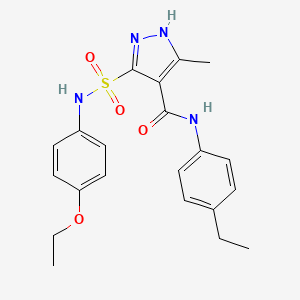 B6583814 5-[(4-ethoxyphenyl)sulfamoyl]-N-(4-ethylphenyl)-3-methyl-1H-pyrazole-4-carboxamide CAS No. 1297607-58-9