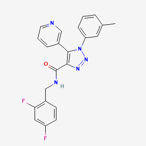 molecular formula C22H17F2N5O B6583836 N-[(2,4-difluorophenyl)methyl]-1-(3-methylphenyl)-5-(pyridin-3-yl)-1H-1,2,3-triazole-4-carboxamide CAS No. 1251623-56-9