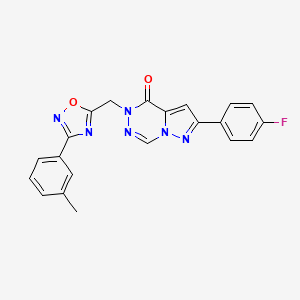 B6583923 2-(4-fluorophenyl)-5-{[3-(3-methylphenyl)-1,2,4-oxadiazol-5-yl]methyl}-4H,5H-pyrazolo[1,5-d][1,2,4]triazin-4-one CAS No. 1251681-77-2