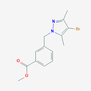 methyl 3-[(4-bromo-3,5-dimethyl-1H-pyrazol-1-yl)methyl]benzoate