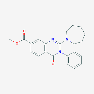 molecular formula C22H23N3O3 B6584256 methyl 2-(azepan-1-yl)-4-oxo-3-phenyl-3,4-dihydroquinazoline-7-carboxylate CAS No. 1251582-46-3