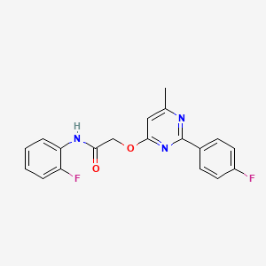 molecular formula C19H15F2N3O2 B6584318 N-(2-fluorophenyl)-2-{[2-(4-fluorophenyl)-6-methylpyrimidin-4-yl]oxy}acetamide CAS No. 1251672-06-6