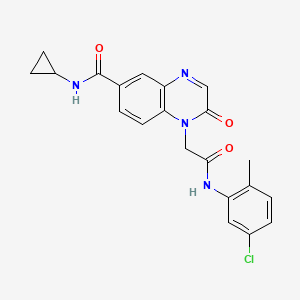 1-{[(5-chloro-2-methylphenyl)carbamoyl]methyl}-N-cyclopropyl-2-oxo-1,2-dihydroquinoxaline-6-carboxamide