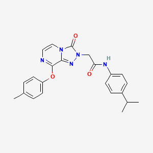 2-[8-(4-methylphenoxy)-3-oxo-2H,3H-[1,2,4]triazolo[4,3-a]pyrazin-2-yl]-N-[4-(propan-2-yl)phenyl]acetamide