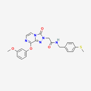 2-[8-(3-methoxyphenoxy)-3-oxo-2H,3H-[1,2,4]triazolo[4,3-a]pyrazin-2-yl]-N-{[4-(methylsulfanyl)phenyl]methyl}acetamide