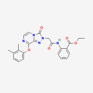 molecular formula C24H23N5O5 B6584458 ethyl 2-{2-[8-(2,3-dimethylphenoxy)-3-oxo-2H,3H-[1,2,4]triazolo[4,3-a]pyrazin-2-yl]acetamido}benzoate CAS No. 1116060-93-5