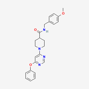 molecular formula C24H26N4O3 B6584830 N-(4-methoxybenzyl)-1-(6-phenoxypyrimidin-4-yl)piperidine-4-carboxamide CAS No. 1251675-36-1