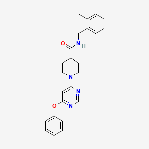 molecular formula C24H26N4O2 B6584850 N-(2-methylbenzyl)-1-(6-phenoxypyrimidin-4-yl)piperidine-4-carboxamide CAS No. 1251590-64-3