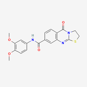 N-(3,4-dimethoxyphenyl)-5-oxo-2H,3H,5H-[1,3]thiazolo[2,3-b]quinazoline-8-carboxamide