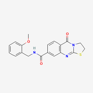 N-[(2-methoxyphenyl)methyl]-5-oxo-2H,3H,5H-[1,3]thiazolo[2,3-b]quinazoline-8-carboxamide