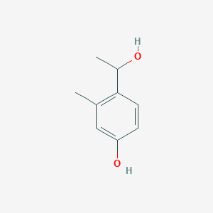 molecular formula C9H12O2 B065850 Benzenemethanol, 4-hydroxy--alpha-,2-dimethyl-(9CI) CAS No. 166327-54-4