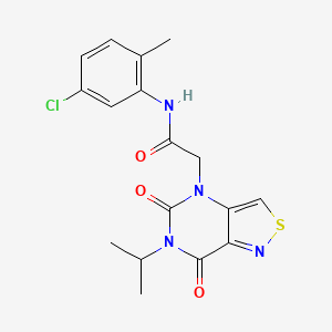 N-(5-chloro-2-methylphenyl)-2-[5,7-dioxo-6-(propan-2-yl)-4H,5H,6H,7H-[1,2]thiazolo[4,3-d]pyrimidin-4-yl]acetamide