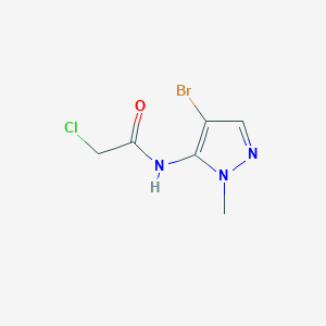 N-(4-bromo-2-methylpyrazol-3-yl)-2-chloroacetamide