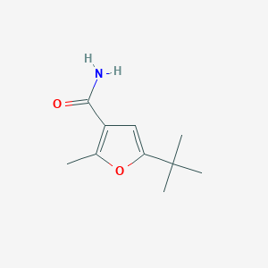 molecular formula C10H15NO2 B065854 5-(Tert-butyl)-2-methyl-3-furamide CAS No. 175276-67-2