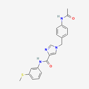 B6585984 1-[(4-acetamidophenyl)methyl]-N-[3-(methylsulfanyl)phenyl]-1H-imidazole-4-carboxamide CAS No. 1251559-34-8