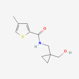molecular formula C11H15NO2S B6586398 N-((1-(hydroxymethyl)cyclopropyl)methyl)-4-methylthiophene-2-carboxamide CAS No. 1251684-88-4