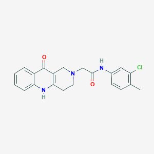 B6586891 N-(3-chloro-4-methylphenyl)-2-{10-oxo-1H,2H,3H,4H,5H,10H-benzo[b]1,6-naphthyridin-2-yl}acetamide CAS No. 1251615-41-4