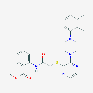molecular formula C26H29N5O3S B6586911 methyl 2-[2-({3-[4-(2,3-dimethylphenyl)piperazin-1-yl]pyrazin-2-yl}sulfanyl)acetamido]benzoate CAS No. 1031975-43-5