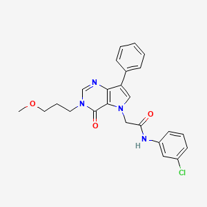 B6586962 N-(3-chlorophenyl)-2-[3-(3-methoxypropyl)-4-oxo-7-phenyl-3H,4H,5H-pyrrolo[3,2-d]pyrimidin-5-yl]acetamide CAS No. 1251646-54-4