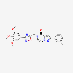 2-(3,4-dimethylphenyl)-5-{[3-(3,4,5-trimethoxyphenyl)-1,2,4-oxadiazol-5-yl]methyl}-4H,5H-pyrazolo[1,5-a]pyrazin-4-one