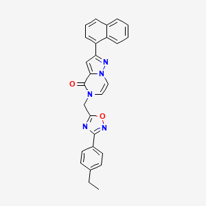 5-{[3-(4-ethylphenyl)-1,2,4-oxadiazol-5-yl]methyl}-2-(naphthalen-1-yl)-4H,5H-pyrazolo[1,5-a]pyrazin-4-one