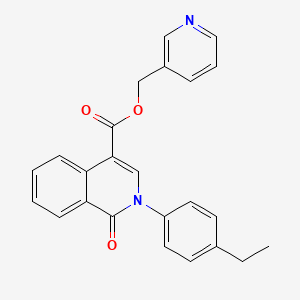 molecular formula C24H20N2O3 B6587139 Pyridin-3-ylmethyl 2-(4-ethylphenyl)-1-oxo-1,2-dihydroisoquinoline-4-carboxylate CAS No. 1226446-10-1