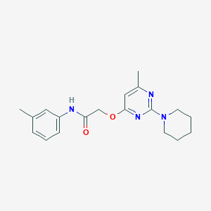 B6587169 2-{[6-methyl-2-(piperidin-1-yl)pyrimidin-4-yl]oxy}-N-(3-methylphenyl)acetamide CAS No. 1030096-49-1