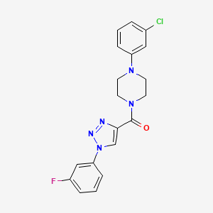 1-(3-chlorophenyl)-4-[1-(3-fluorophenyl)-1H-1,2,3-triazole-4-carbonyl]piperazine