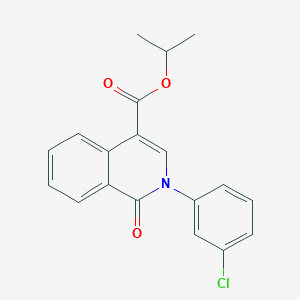 molecular formula C19H16ClNO3 B6587202 propan-2-yl 2-(3-chlorophenyl)-1-oxo-1,2-dihydroisoquinoline-4-carboxylate CAS No. 1226431-24-8