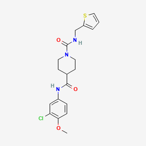 molecular formula C19H22ClN3O3S B6587630 N4-(3-chloro-4-methoxyphenyl)-N1-[(thiophen-2-yl)methyl]piperidine-1,4-dicarboxamide CAS No. 1226439-76-4