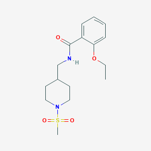 molecular formula C16H24N2O4S B6587880 Benzamide, 2-ethoxy-N-[[1-(methylsulfonyl)-4-piperidinyl]methyl]- CAS No. 1235058-60-2