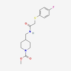 molecular formula C16H21FN2O3S B6587925 methyl 4-({2-[(4-fluorophenyl)sulfanyl]acetamido}methyl)piperidine-1-carboxylate CAS No. 1234895-86-3