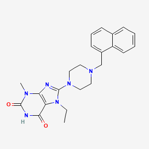 7-ethyl-3-methyl-8-{4-[(naphthalen-1-yl)methyl]piperazin-1-yl}-2,3,6,7-tetrahydro-1H-purine-2,6-dione