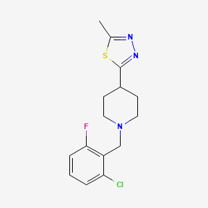 1-[(2-chloro-6-fluorophenyl)methyl]-4-(5-methyl-1,3,4-thiadiazol-2-yl)piperidine