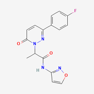 2-[3-(4-fluorophenyl)-6-oxo-1,6-dihydropyridazin-1-yl]-N-(1,2-oxazol-3-yl)propanamide