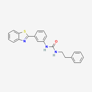 molecular formula C22H19N3OS B6588086 3-[3-(1,3-benzothiazol-2-yl)phenyl]-1-(2-phenylethyl)urea CAS No. 1234939-69-5