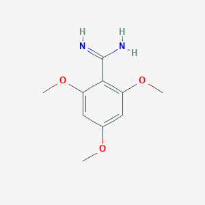 molecular formula C10H14N2O3 B065884 2,4,6-Trimethoxy-benzamidine CAS No. 160150-35-6