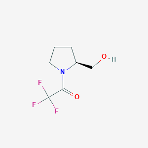molecular formula C7H10F3NO2 B065895 (S)-2,2,2-Trifluoro-1-(2-(hydroxymethyl)pyrrolidin-1-yl)ethanone CAS No. 186202-18-6