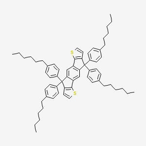 molecular formula C64H74S2 B6590386 9,9,18,18-tetrakis(4-hexylphenyl)-5,14-dithiapentacyclo[10.6.0.03,10.04,8.013,17]octadeca-1(12),2,4(8),6,10,13(17),15-heptaene CAS No. 1049034-67-4