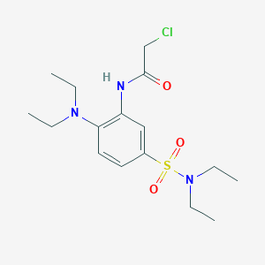 2-chloro-N-[2-(diethylamino)-5-(diethylsulfamoyl)phenyl]acetamide