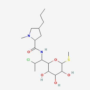 N-{2-chloro-1-[3,4,5-trihydroxy-6-(methylsulfanyl)oxan-2-yl]propyl}-1-methyl-4-propylpyrrolidine-2-carboxamide