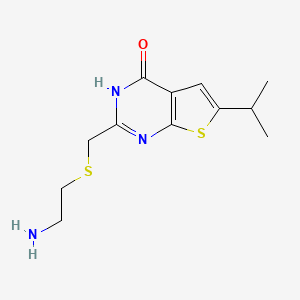 2-(((2-aminoethyl)thio)methyl)-6-isopropylthieno[2,3-d]pyrimidin-4(3H)-one