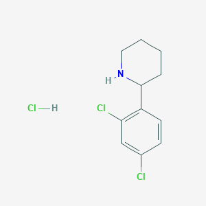 molecular formula C11H14Cl3N B6590719 2-(2,4-Dichlorophenyl)piperidine hydrochloride CAS No. 1177361-39-5