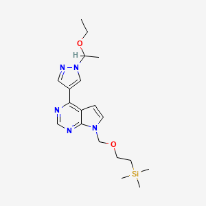 B6590751 4-(1-(1-ethoxyethyl)-1H-pyrazol-4-yl)-7-((2-(trimethylsilyl)ethoxy)methyl)-7H-pyrrolo[2,3-d]pyrimidine CAS No. 1187595-88-5
