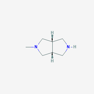 molecular formula C7H14N2 B065909 cis-2-Methylhexahydropyrrolo[3,4-C]pyrrole CAS No. 172739-03-6