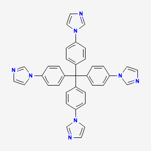 molecular formula C37H28N8 B6591035 Tetrakis[4-(1-imidazolyl)phenyl]methane CAS No. 1258859-29-8